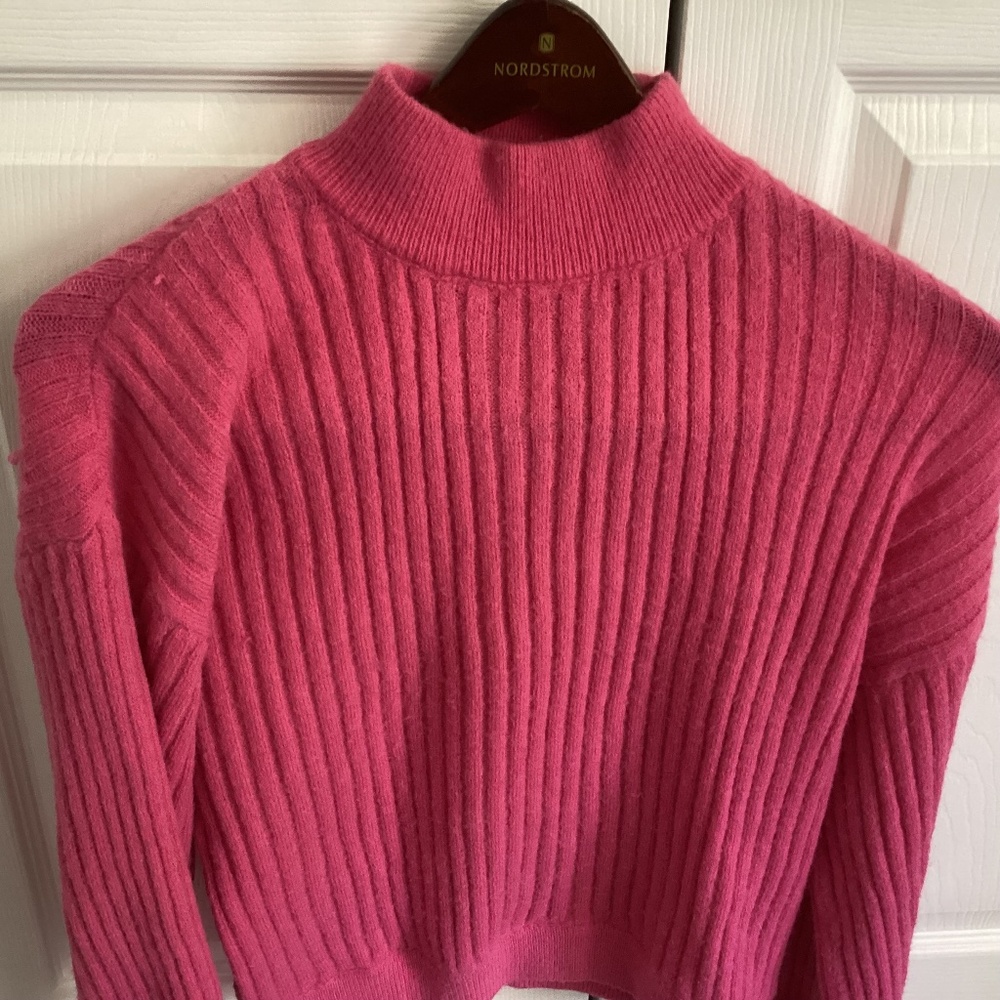 SPLASH Juniors Ladies Pink Turtle Neck Sweater Size Small 4-6